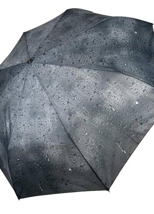 Женский зонт полуавтомат "Капли дождя" от Toprain на 8 спиц че...