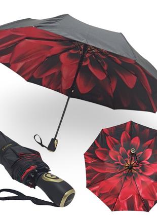 Зонтик женский Susino #0701 полуавтомат двойная ткань цветок и...