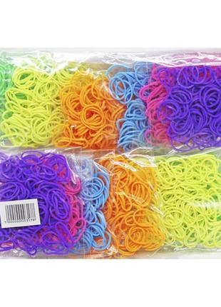 Резинки для плетения разноцветные (6 цветов)