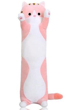 Мягкая игрушка-обнимашка "Кот-батон", розовый