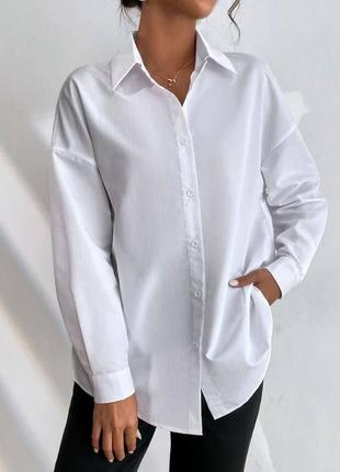 Женская рубашка из софта цвет белый р.48/50 451187