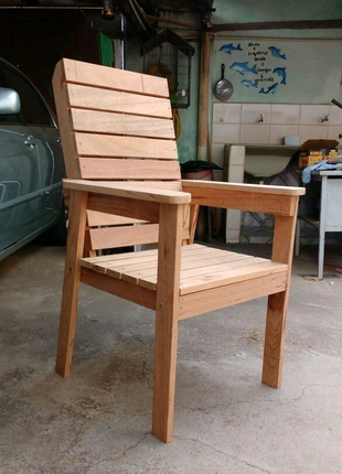 Крісла стільці для вулиці з дерева