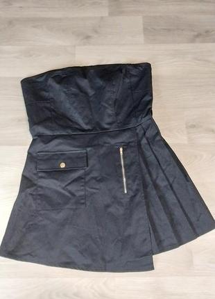 Платье карго мини платье женская черная
