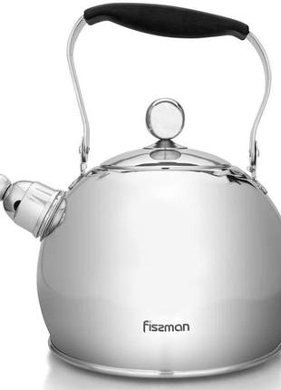 Чайник Fissman Elis 3 л із неіржавкої сталі зі свистком