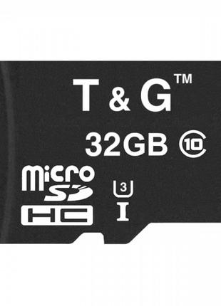 Карта памяти T&G; Micro SDHC 32gb UHS-3 10 Class Черный