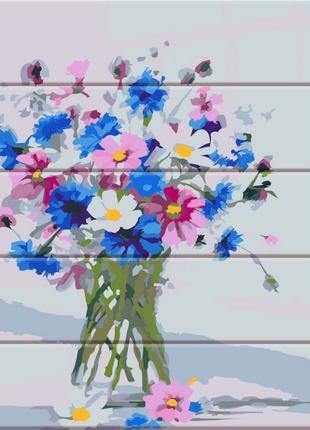 Картина за номерами для дерева "Квіти з саду" ASW046 30х40 см