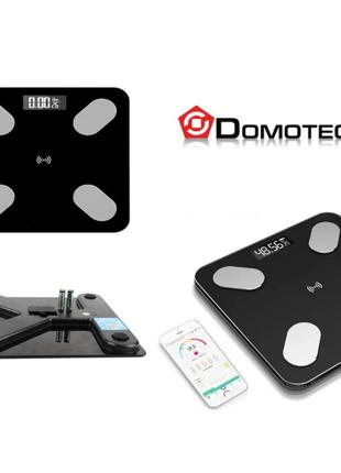 Цифрові підлогові ваги побутові domotec ms-2017 180 кг smart app