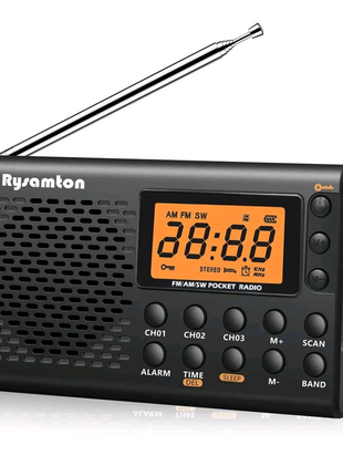 Всеволновый радиоприёмник FM/AM/SW с часами и будильником