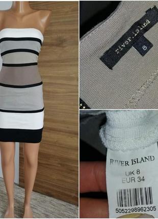 Платье бандажная river island размер 8 (xs, s)