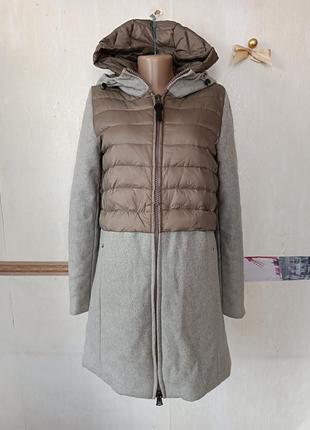 Двойное комбинированное шерстяное пальто р.s