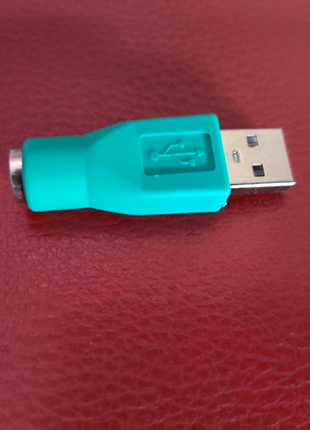 Адаптер переходник PS/2 мама - > USB A папа