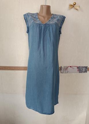 Легкое джинсовое платье сарафан р.s m
