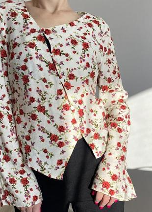 Блуза цветочный принт topshop