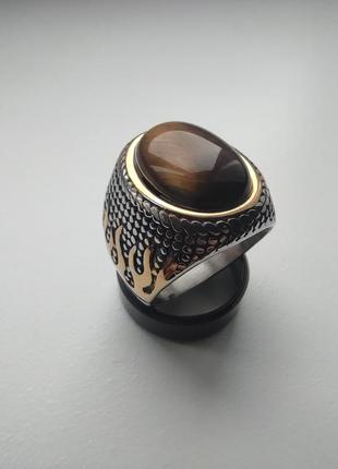 (9) размер 19-20 мм новое кольцо нержавеющая сталь камень глаз...
