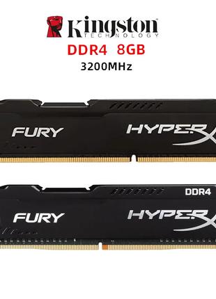 Оперативна пам'ять 2x8Gb DDR4, 3200 MHz HyperX Fury, Black (2 пла