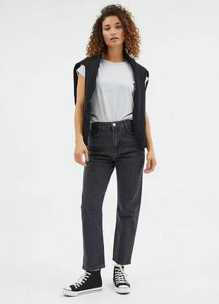 Широкі джинси george black wash skye high waisted straight leg...