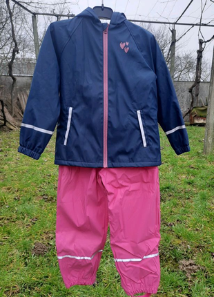 Комплект костюм дощовий дощовик на флісі грязепруф lupilu