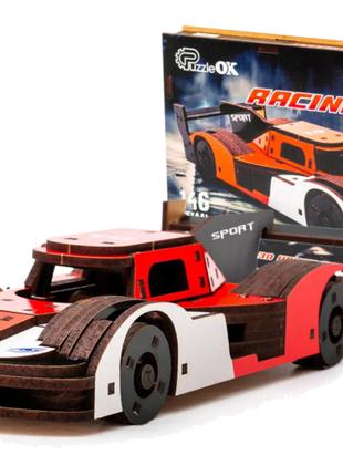 Дерев'яний 3D конструктор "Racing Car" Puz-26916 146 дет., Пор...