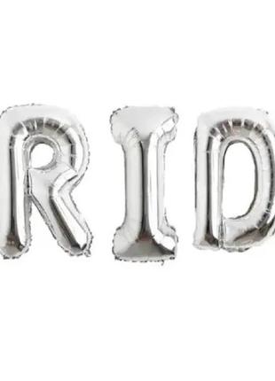 Фольгований надпис "BRIDE" (5 букв 40") срібний