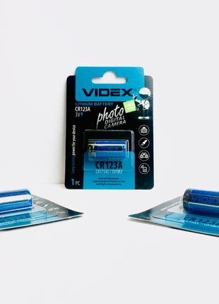 Батарейка литиевая VIDEX CR123A 1pc BLISTER CARD (20/200)