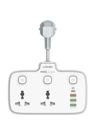 Мережевий Подовжувач LDNIO SC2413 2 universal ports /1 PD/1 QC...