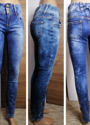 Синие джинсы размер 38 denim женские новые