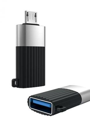 Перехідник XO NB149-G USB2.0 TO MICRO connector Колір Чорний