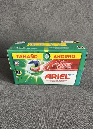 Капсулы для стирки ariel pods 4 в 1 extra powder 40 шт 40 стирки