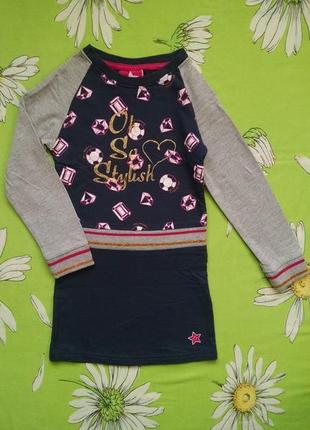 Коттоновое платье,туника для девочки 4-5 лет