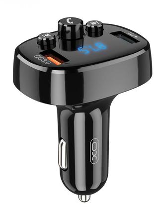 FM-трансмітер XO BCC03 car charger 18W QC 3.0 Колір Чорний