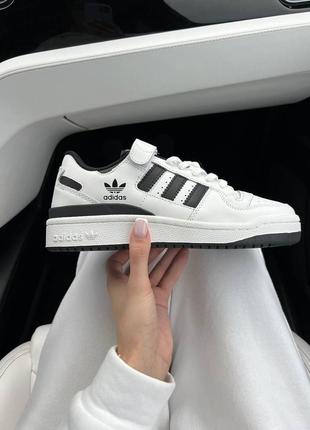 Кроссовки adidas forum white black new