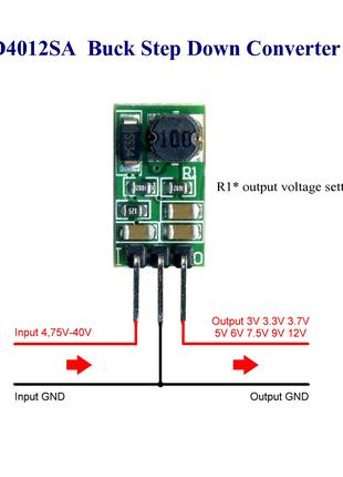 Понижающий преобразователь DD4012SA_5В