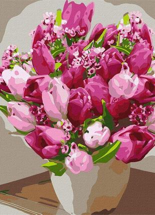 Картина по номерам букеты. яркие тюльпаны 40*50 см идейка kho3006