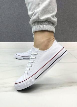 Кеды кроссовки в стиле классических белых converse