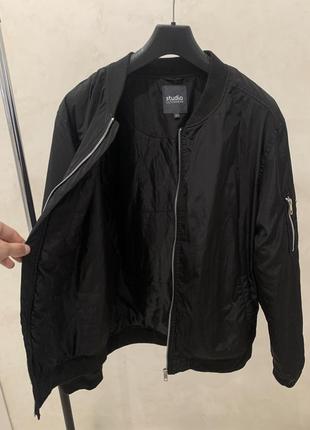 Куртка бомбер вітровка чорна чоловіча studio outerwear