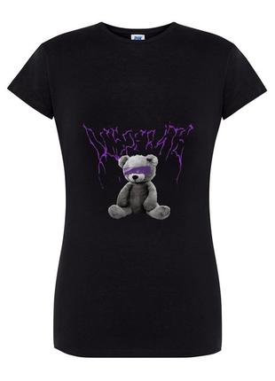 Женская футболка с принтом плюшевый мишка