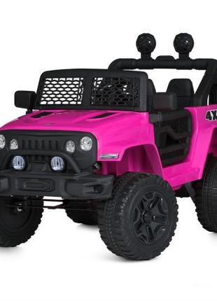 Детский электромобиль Джип 4×4 (розовый цвет)