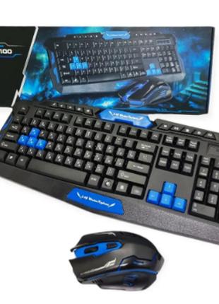Игровая беспроводная клавиатура KEYBOARD + мышь WIRELESS HK 8100