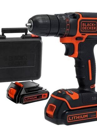 Дрель-шуруповерт аккумуляторная BLACK+DECKER BDCDC18KB