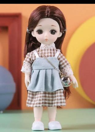 Шарнирная кукла BJD с 3D глазами 16см (без сумки)