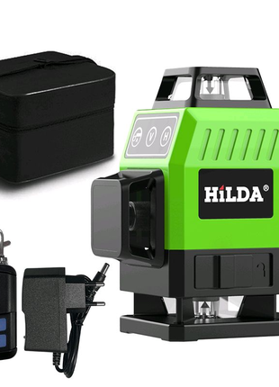 Міні лазерний рівень Hilda 4D 16 променів зелений луч.