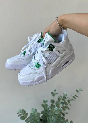 Кроссовки nike air jordan 4 retro «&nbsp;metallic green&nbsp;»