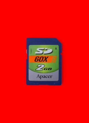 Карта памяти флеш SD 2 GB Apacer 60x