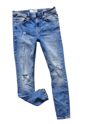 Классные рваные мужские джинсы скинни fsbn 29/30 в отличном со...