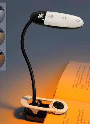 Міні світлодіодна лампа із затискачем для читання з  акумулятором