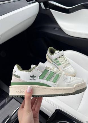 Кроссовки adidas forum white green