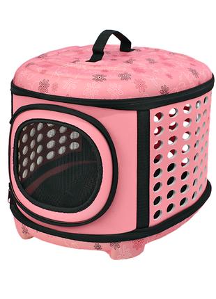 Сумка-переноска Lesko SY210802 Pink контейнер для котів і соба...
