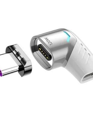 Адаптер магнітний для Кабеля USB Magnetic Type-C 120W кутовий ...