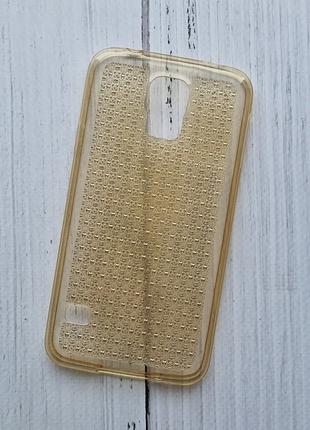 Чехол Samsung G900H Galaxy S5 силиконовый Gold