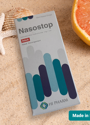 Nasostop Назостоп 0,1% капли назальные Ринит Аллергия15 мл Египет